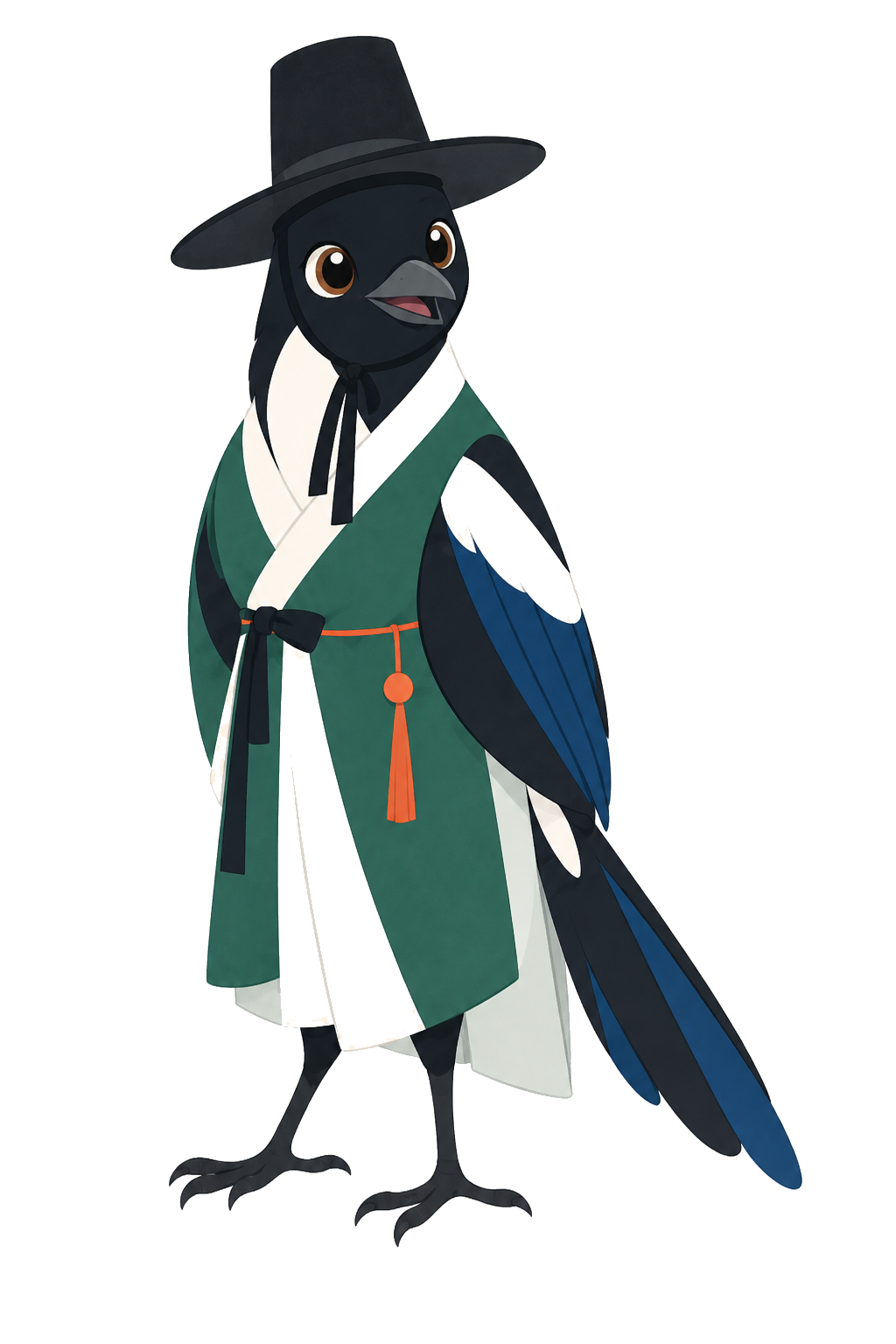 Eroun the magpie, welcoming